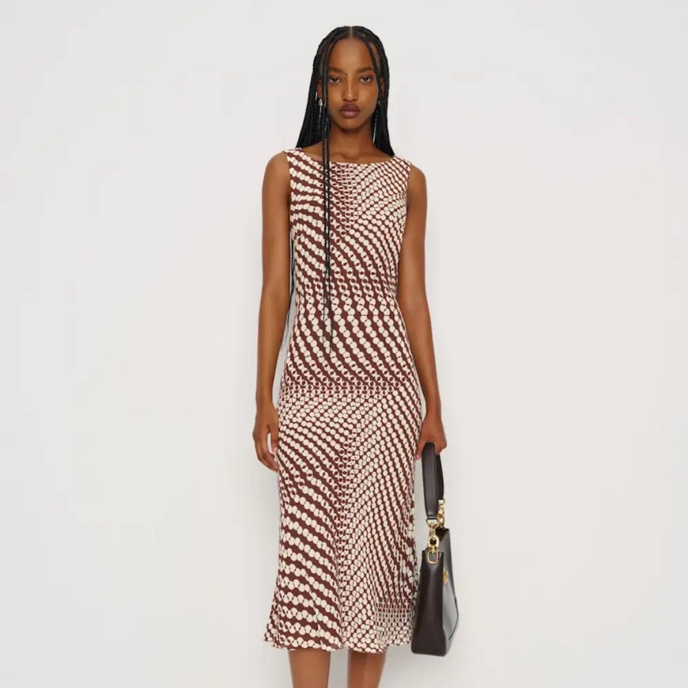 Reformation Topanga Dress Brown - Size XS